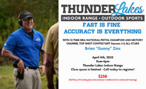 Fast is Fine - Accuracy is Everything with Brian Zins @ Thunder Lakes Classroom/Range